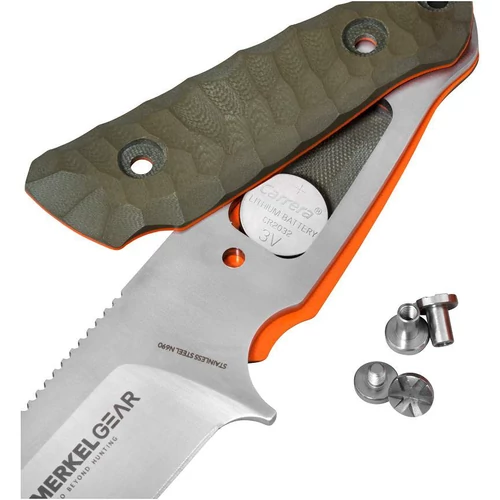 MerkelGEAR Messer G10 olive N690 kés